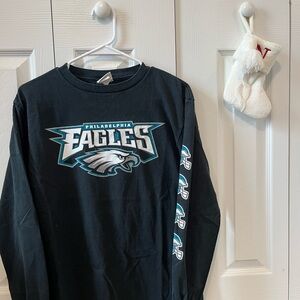 Black Philadelphia Eagles Long Sleeve Tee